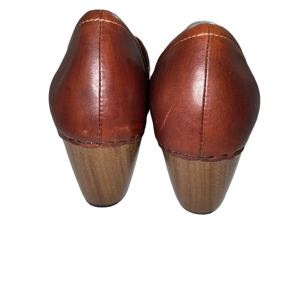 Dansko Brown Leather Mule Wood Clogs Women's Euro 42, US 11 - Picture 8 of 9